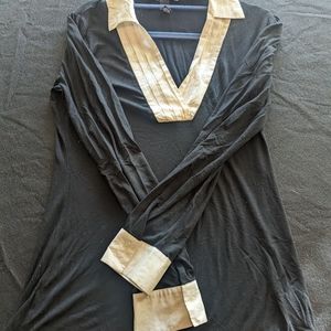 Black and white dress shirt